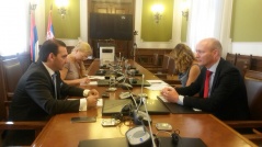 21 July 2015 Deputy Speaker Marinkovic and the Head of the EU Delegation to Serbia European Integration and Economy Departments